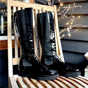 Rare Taryn Rose Patent Leather Boots Sz 39.5